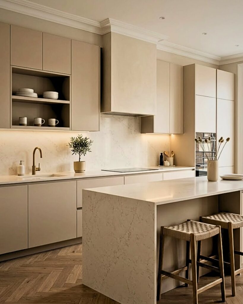 Modern Organic: Sand Tones and Marble Textures