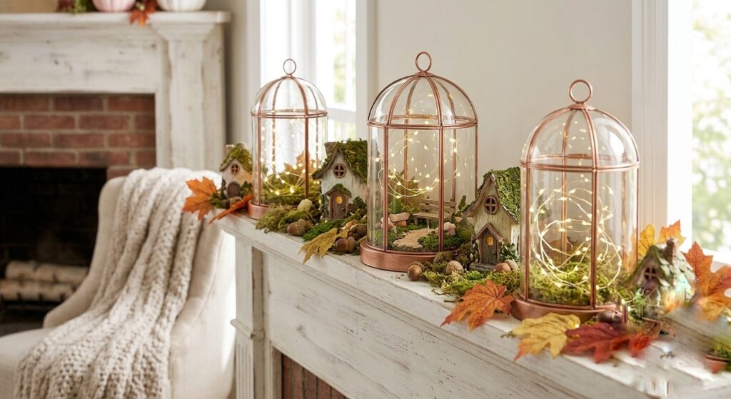 2. Enchanted Woodland Fairy Lantern Mantel: