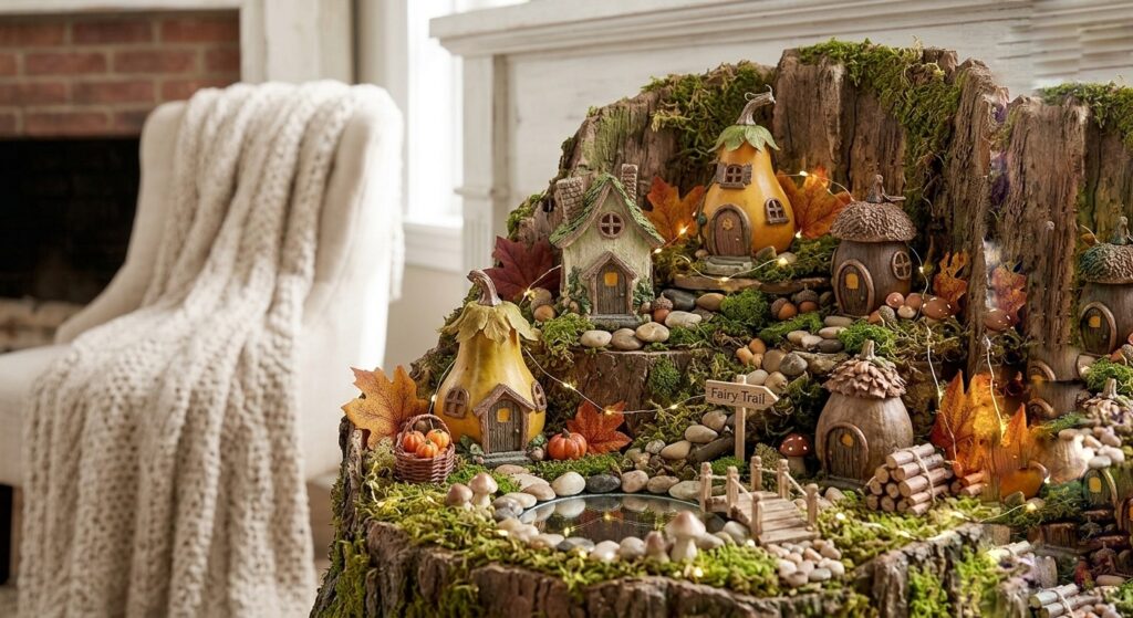 4. Enchanted Tree Stump Fairy Village Corner