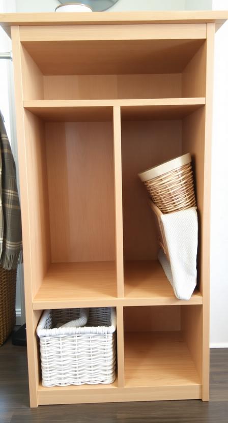 Utilize Built-in Under-Bench Storage Cubbies