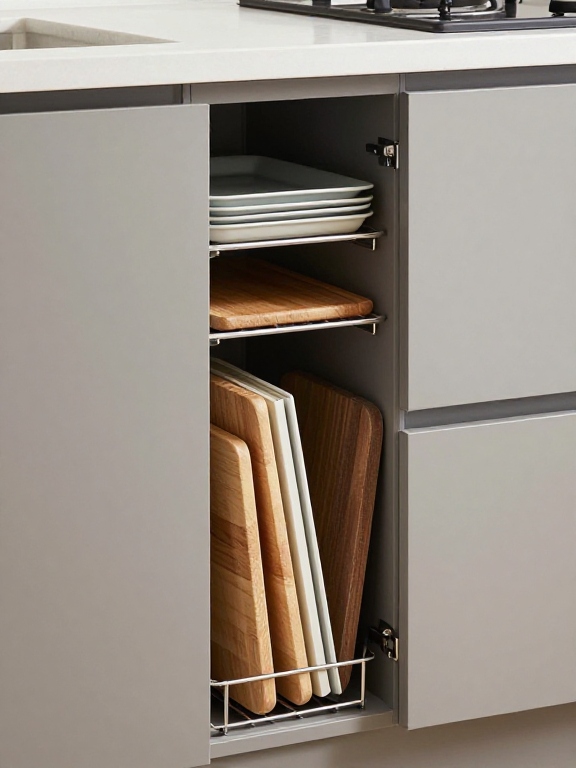 Vertical Baking Sheet Storage